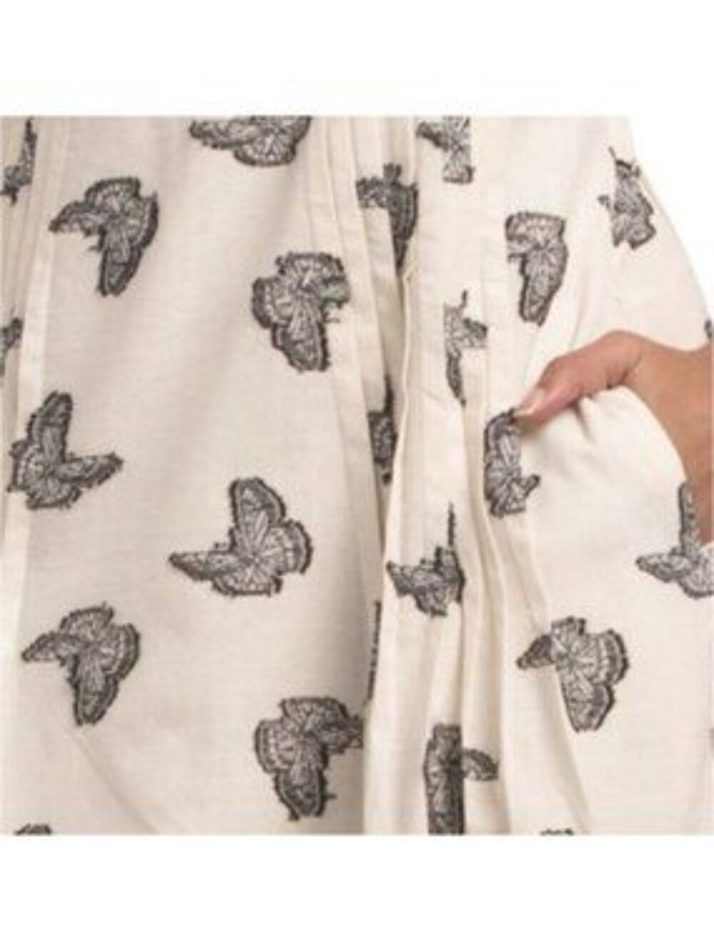 SOLITAIRE Sleeveless Cotton Blend Jacquard Maxi Dress - Picture 4 of 4